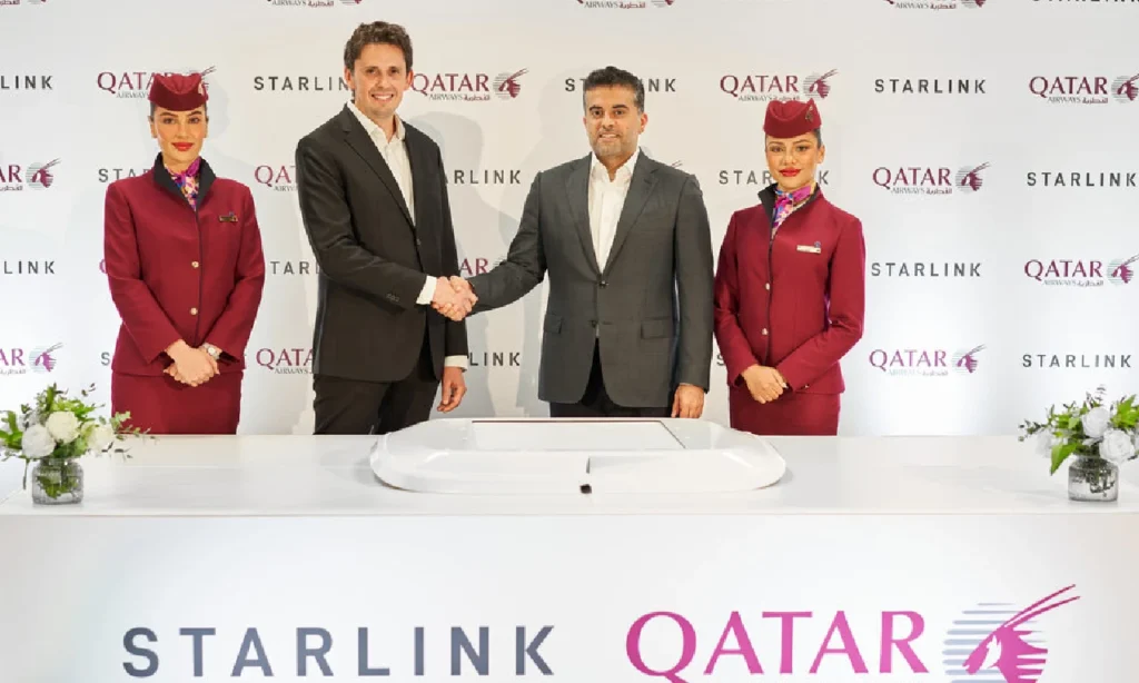 Qatar Airways Collaborates With Starlink For Internet In-Flights