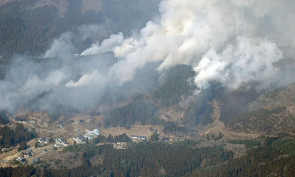 Japan Battles Largest Wildfire in Decades Authority Says