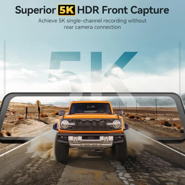 WOLFBOX G900 PRO Mirror Dash Cam – 4K Front + 2.5K Rear