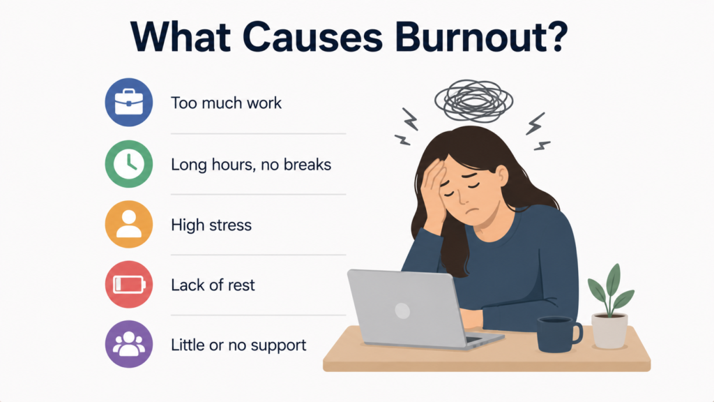 What Causes Burnout? Stages, Checklist & Burnout vs Stress vs Depression