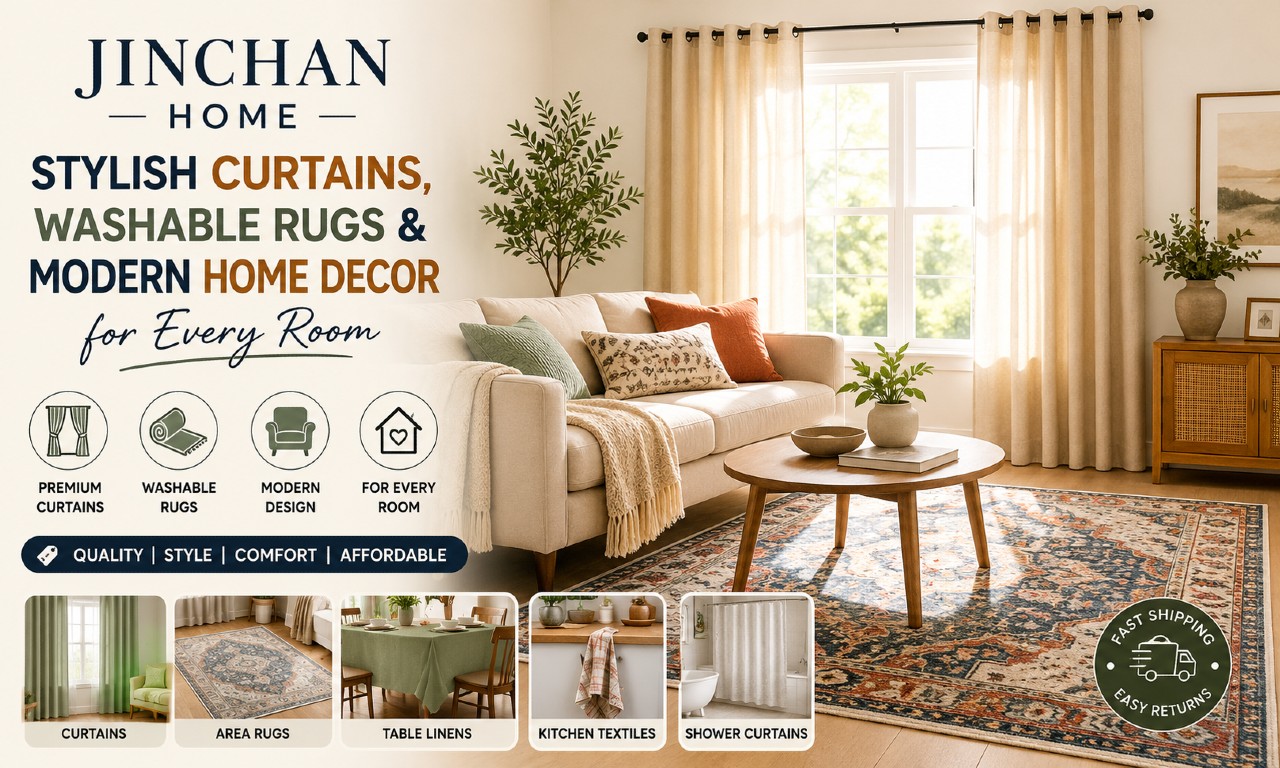 Jinchan Home: Stylish Curtains, Washable Rugs & Modern Home Decor for Every Room